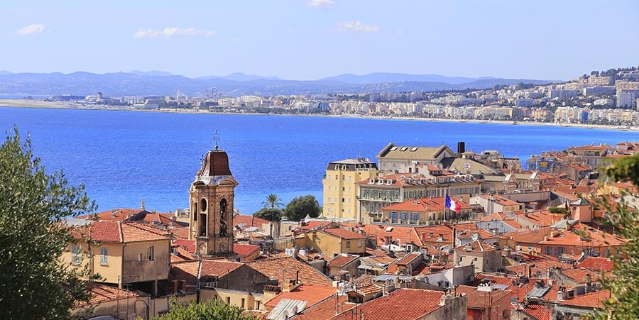 Blick auf die Altstadt von Nizza