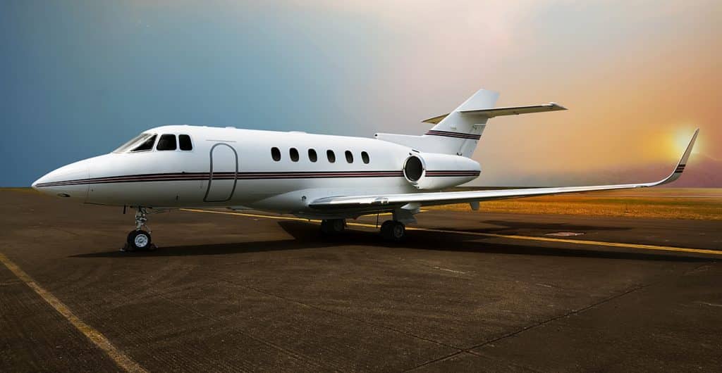 Parkender Privatjet