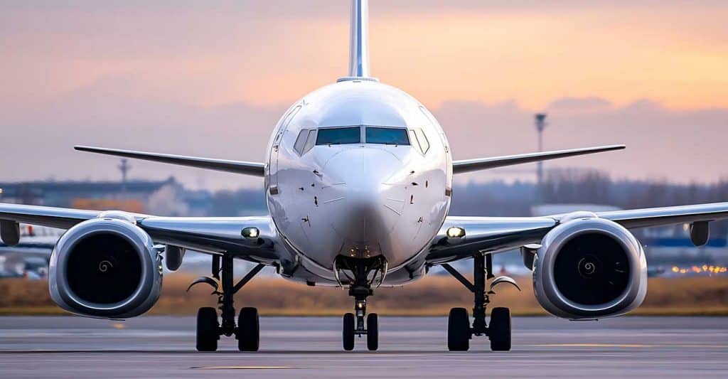 Blick auf eine Boeing 737-800